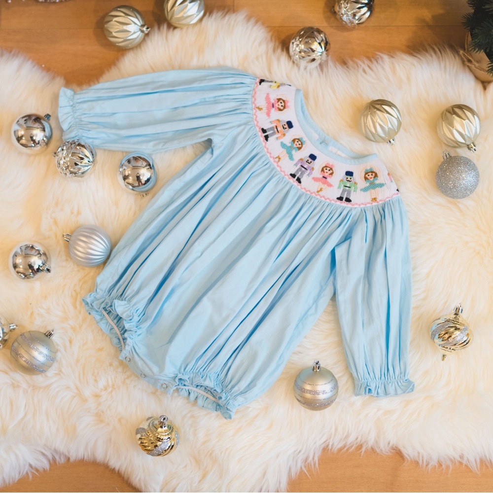 Smocked Baby Bubble - Nutcracker Ballerina